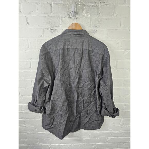 Banana Republic Men's Casual Button Down Shirt Long Sleeve Gray Size XL - Picture 2 of 5